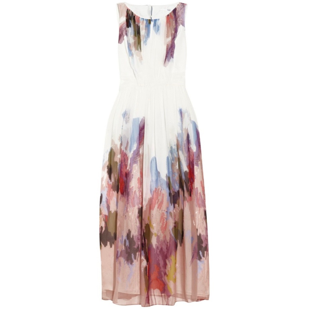 Tibi Aurora Silk Midi Dress